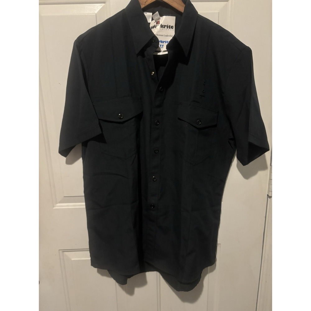 NWT Workrite FR Uniform Flame Resistant Fire Fighter Shirt 48 Navy Blue‎